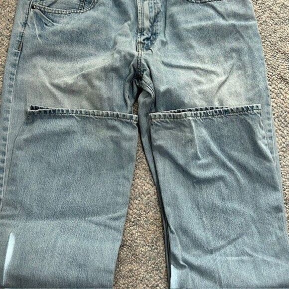 American Eagle Jeans Men 34x34 Blue Denim Light Wash Original Boot Cut - Picture 4 of 14